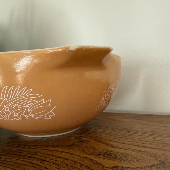 3 Vintage Pyrex Woodland Cinderella Brown Nested Mixing Bowls 442, 443, 444 - Picture 6 of 8